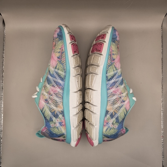 SKECHERS 12061 Flex Appeal Lightweight Flex Sole Running Shoe AquaMint Size 6.5. - Picture 7 of 12